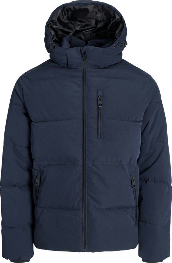 Jack & Jones Essential Owen Puffer Winterjas Heren - Maat L - Donkerblauw - Maat L