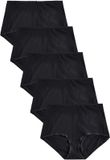 Next - Dames - Set van 5 katoenrijke slips - Zwart