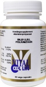 Vital Cell Life Vitamine B 6 B 12 Foliumzuur Capsules - 8718053190228