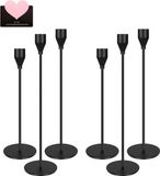 Goodivery ® Kaarsenstandaard, zwart, set van 6