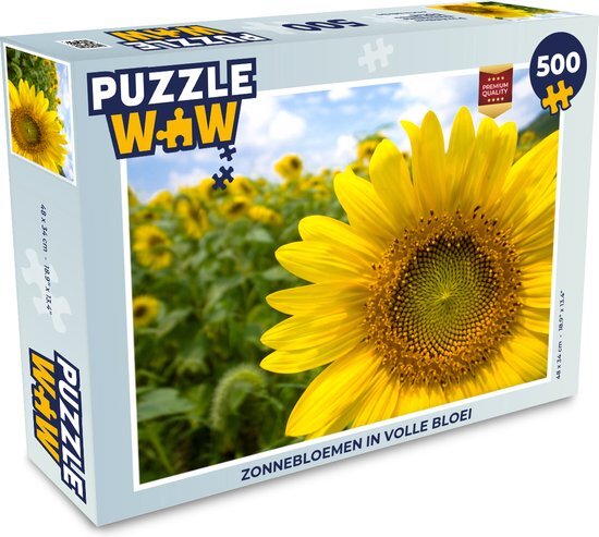 MuchoWow Puzzel Zonnebloemen in volle bloei - Legpuzzel - Puzzel 500 stukjes