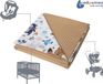Baby Medi Partners Kruipdeken voor baby 100% katoen wafel 75x100 boho met bruine wafle