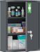 Kleankin Medicijnkast - Koudgewalst staal - 40L x 15B x 53,5H cm - Antracietgrijs