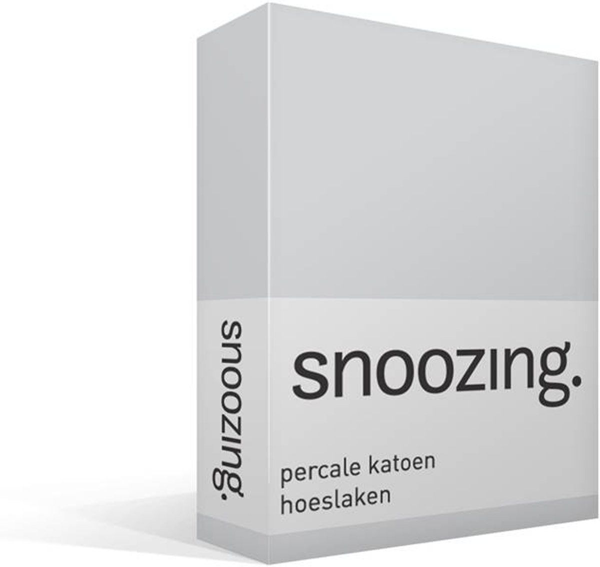 Snoozing percale katoen hoeslaken - 150x200 cm - Grijs