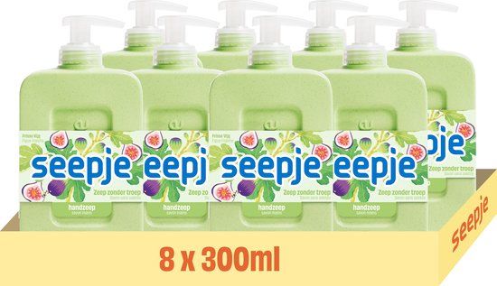 Seepje Handzeep Frisse Vijg - 8 x 300 ml - Voordeelverpakking