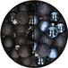 Kaemingk B.V. 28x stuks petites boules de Noël en plastique noir et bleu nuit 3 cm - décoration de Noël
