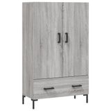 VidaXL Hoge kast, grijs Sonoma, 69,5 x 31 x 115 cm, houtvezel