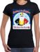 Bellatio Decorations Fout Belgie Kerst t-shirt / shirt - Christmas in Belgium we know how to party - zwart voor dames - kerstkleding / kerst outfit XL