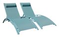 Happy Garden Set van 2 GALAPAGOS ligstoelen Lichtblauw