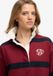 Superdry Heritage Stripe Rugbyshirt Femme Manches Longues Rouge/Marine Taille 8
