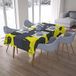 Bonamaison Tafelkleed, Anti-Mold, Sneldrogend, Waterdicht, 100% Polyester Tafellaken, Neon Geel, Rook, 140 x 200 Cm