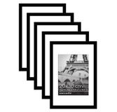 Americanflat 20x30 cm Fotolijst met Gepolijst Kunststofglas - Zwart, Set van 5