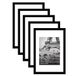 Americanflat 20x30 cm Fotolijst met Gepolijst Kunststofglas - Zwart, Set van 5