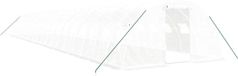 vidaXL - Tuinkas - met - stalen - frame - 80 - m² - 20x4x2 - m - wit