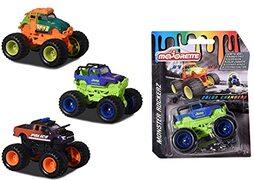 MAJORETTE 212057257 Monster Rockerz Color Changers, 3 verschillende modellen, levering 1 truck met magische kleurveranderende lak, rubberen banden, voor kinderen vanaf 3 jaar, meerkleurig,veelkleurig