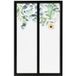 Verrière Atelier Aluminium Noir 69 x 117 cm - Flowers In Rain - Vert et Transparent