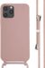 iMoshion Hoesje iPhone 12 / 12 Pro - Siliconen hoesje met koord - Roze