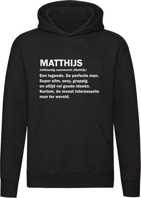 Sol's Matthijs Grappige Hoodie - Zwart - Unisex - Cadeau