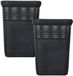 5Five Wasmand met deksel Rotan - 2x - antraciet - gevlochten kunststof - 60 liter - 42 x 33 x 57 cm