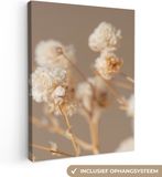 OneMillionCanvasses Canvas schilderij 120x160 cm - Bloemen - Multicolor