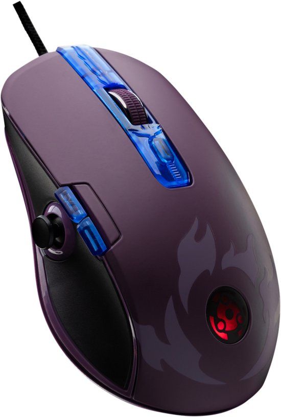 Lexip Madara "Destruction" USB Gaming Muis - Naruto Shippuden Design - 12000 DPI - Paars/Blauw