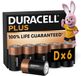 Duracell Plus D - alkaline batterijen - 1,5V, LR20 - 6 stuks