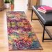 Safavieh Monaco-collectie aquarel tapijt met meerdere oppervlakken, roze, modern, abstract modern 2'2" x 12' Runner roze/multifunctioneel.