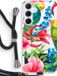 Case Company® - Samsung Galaxy A35 5G Case with Cord - Parrot Design - Black Cord - Back Cover