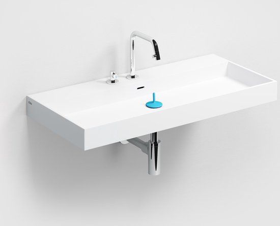 Clou Wash Me - Wastafel - 90x42cm - Wit Mat - Composiet
