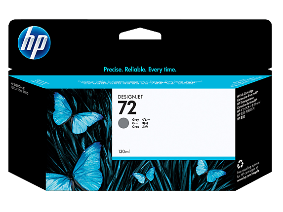 HP 72 grijze inktcartridge, 130 ml single pack / grijs