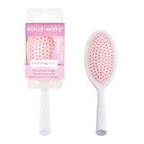 Brushworks Ontwarrende haarborstel voor op reis, compacte ontklitter voor onderweg met flexibele nylon pennen, lichtgewicht borstel van 65% gerecyclede materialen