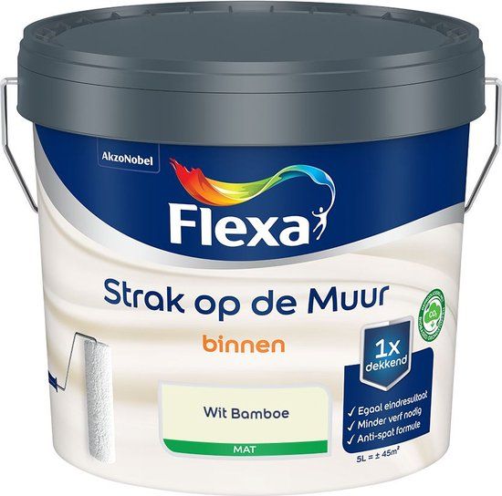 Flexa Strak op de Muur Muurverf - Wit Bamboe - 5 L