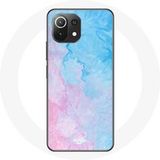 Maniacase Hoesje voor Xiaomi Mi 11 Lite Blauw roze achtergrond