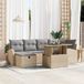 Maison Exclusive - Ensemble de jardin 7 pièces, beige, en polyrotin