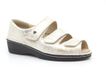Finn Comfort ISCHIA - Wijdte H Maat: 7,5 (41,5) - Beige - Leer - Platte sandalen - Dames