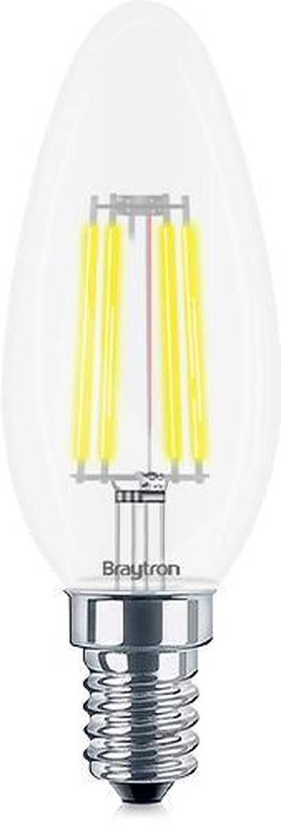 BRAYTRON BRAYTRON-LED LAMP-WARM WHITE-DIMBAAR-ADVANCE-4W-E14-C35-CLR-DIM-2700K-KAARS-ENERGY BESPAREND