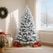 vidaXL Kunstmatige Hinged Kerstboom 180 cm PVC en Metaal Groen en Wit