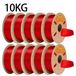 TPU 85A Filament, 1,75 mm - filament pour imprimante 3D - Flexible - Dureté Shore 85A - Tolérance dimensionnelle ±0,03 mm - Convient aux imprimantes 3D - Rouge transparent, 10 kg