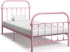 Maison Exclusive - Cadre de lit sans matelas rose métal 100x200 cm