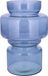 Bellatio Design Vase - bleu transparent verre recyclé - 17 x 25 cm - vase