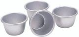 KitchenCraft Mini puddingvormpjes van geanodiseerd aluminium - 7,5 cm (set van 4)
