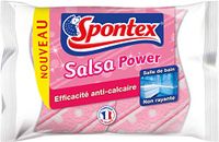 Spontex Salsa Power anti-rayures salle de bain, 4 pièces de 2 éponges, couleurs aléatoires