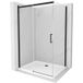 Mexen Omega douchecabine schuifbaar 130 x 100 cm, transparant, noir + Flat douchebak, blanc
