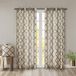 Madison Park Saratoga Bladzaagprint Ooggordijn 50x84 Kaki