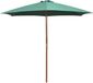 vidaXL Parasol 270x270 cm houten paal groen