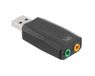 T'nB ADAUSB51 USB-A naar 2x 3.5mm Audio Adapter - Zwart