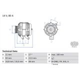 BOSCH Alternateur 0 986 044 701