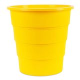 Office Products 19054621-06 prullenbak 16 liter kunststof rond ontwerp voor kantoor keuken Kleur: geel elegant en praktisch Afmetingen: 30,8 x 31 x 30,8 cm
