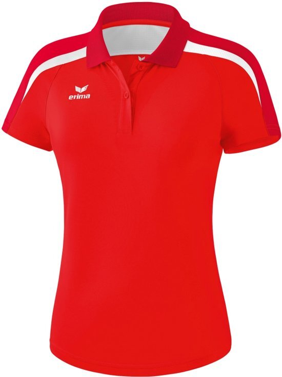 Erima Liga 2.0 polo Sportpolo Dames - Rood/Donkerrood/Wit