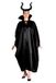 Maleficient Witch costume disguise kit fancy dress girl woman adult (One size) cloak and headgear with horns